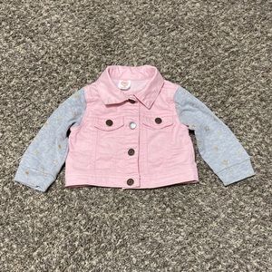 Pink Jean jacket size 12 Months